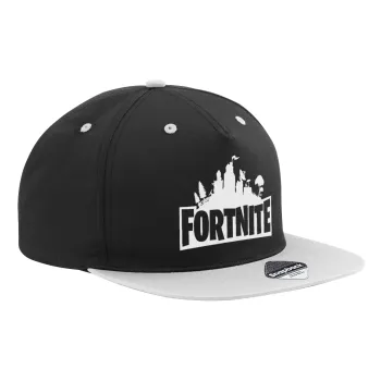 Fortnite, Καπέλο Ενηλίκων Flat Snapback Μαύρο/Γκρι, (100% ΒΑΜΒΑΚΕΡΟ TWILL, ΕΝΗΛΙΚΩΝ, UNISEX, ONE SIZE)
