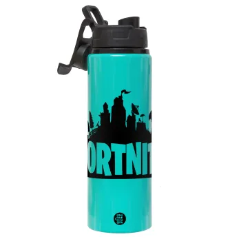 Fortnite, Metallic water bottle with safety lid, 850ml aluminum