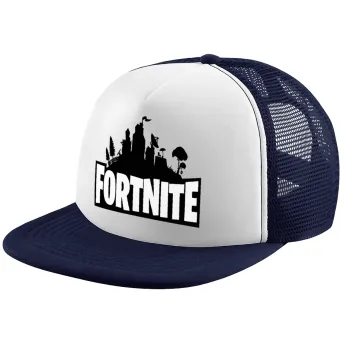Fortnite, Adult Soft Trucker Hat with Dark Blue/White Mesh (POLYESTER, ADULT, UNISEX, ONE SIZE)