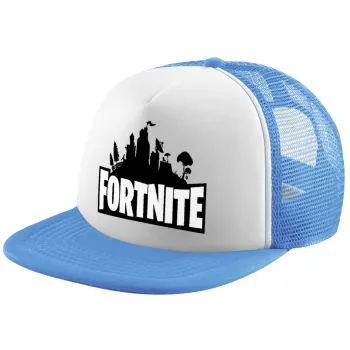 Fortnite, Child's Soft Trucker Hat with Blue/White Mesh (POLYESTER, CHILD, ONE SIZE)