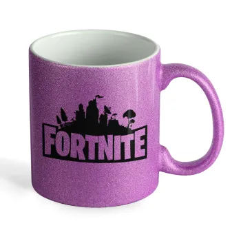 Fortnite, Κούπα Μωβ Glitter που γυαλίζει, κεραμική, 330ml