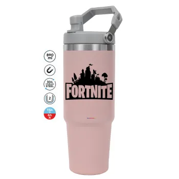 Fortnite, ΡΟΖ χρώματος Θερμός Ανοξείδωτο 890ml (30oz) με χερούλι