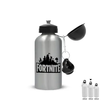 Fortnite, Μεταλλικό παγούρι νερού, Ασημένιο, αλουμινίου 500ml