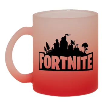 Fortnite, Κούπα γυάλινη δίχρωμη με βάση το κόκκινο ματ, 330ml
