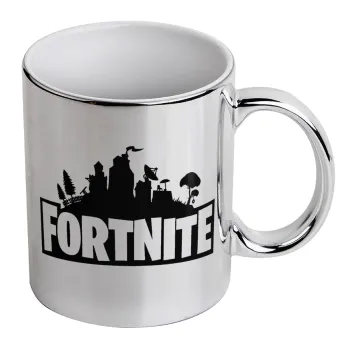 Fortnite, Κούπα κεραμική, ασημένια καθρέπτης, 330ml