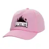 Adult Baseball Cap, 100% Cotton, PINK (COTTON, ADULT, UNISEX, ONE SIZE)