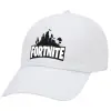 Adult Baseball Cap White 5-panel (POLYESTER, ADULT, UNISEX, ONE SIZE)