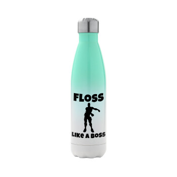 Fortnite Floss Like a Boss, Metal mug thermos Green/White (Stainless steel), double wall, 500ml