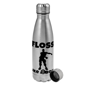 Fortnite Floss Like a Boss, Metallic water bottle, stainless steel, 750ml