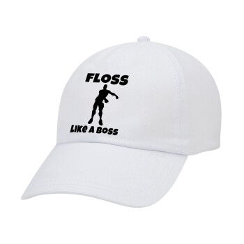 Fortnite Floss Like a Boss, Καπέλο Ενηλίκων Baseball Λευκό 5-φύλλο (POLYESTER, ΕΝΗΛΙΚΩΝ, UNISEX, ONE SIZE)