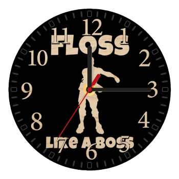 Fortnite Floss Like a Boss, Ρολόι τοίχου ξύλινο plywood (20cm)