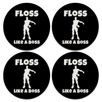 Fortnite Floss Like a Boss, SET of 4 round wooden coasters (9cm)