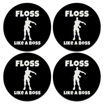 Fortnite Floss Like a Boss, ΣΕΤ 4 Σουβέρ ξύλινα στρογγυλά (9cm)