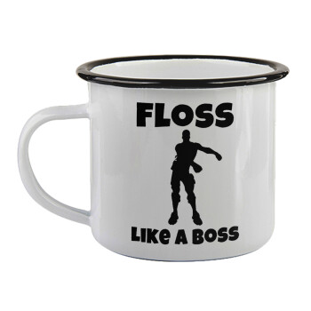 Fortnite Floss Like a Boss, Κούπα εμαγιέ με μαύρο χείλος 360ml