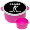 Fortnite Floss Like a Boss, ΡΟΖ παιδικό δοχείο φαγητού (lunchbox) πλαστικό (BPA-FREE) Lunch Βox M16 x Π16 x Υ8cm