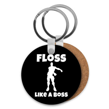 Fortnite Floss Like a Boss, Μπρελόκ Ξύλινο στρογγυλό MDF Φ5cm