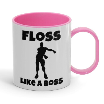 Fortnite Floss Like a Boss, Κούπα (πλαστική) (BPA-FREE) Polymer Ροζ για παιδιά, 330ml