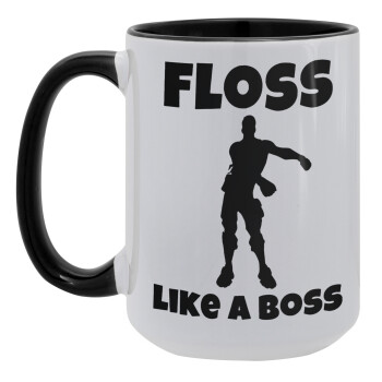 Fortnite Floss Like a Boss, Κούπα Mega 15oz, κεραμική Μαύρη, 450ml