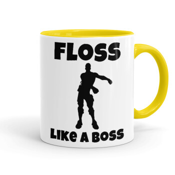 Fortnite Floss Like a Boss, Mug colored yellow, ceramic, 330ml