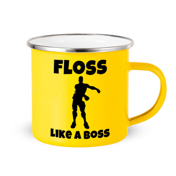 Fortnite Floss Like a Boss, Yellow Enamel Metallic Cup 360ml