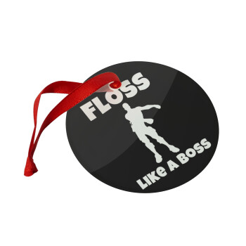 Fortnite Floss Like a Boss, Christmas ornament glass 9cm