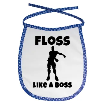Fortnite Floss Like a Boss, Σαλιάρα μωρού αλέκιαστη με κορδόνι Μπλε