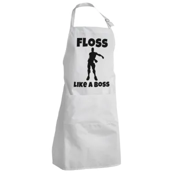 Fortnite Floss Like a Boss, Adult Chef Apron (with sliders and 2 pockets)