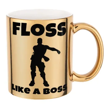 Fortnite Floss Like a Boss, Mug ceramic, gold mirror, 330ml