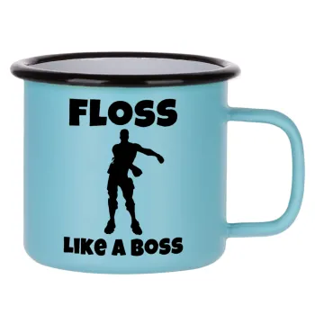 Fortnite Floss Like a Boss, Κούπα Μεταλλική εμαγιέ ΜΑΤ σιέλ 360ml