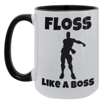 Fortnite Floss Like a Boss, Κούπα Mega 15oz, κεραμική Μαύρη, 450ml