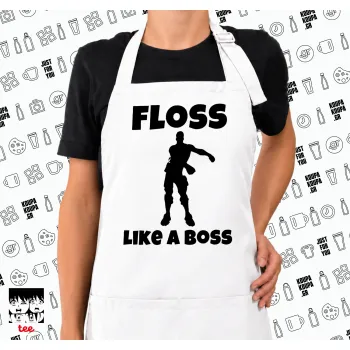 Fortnite Floss Like a Boss, Ποδιά μακριά Σεφ ολόσωμη με τσέπες white (ΕΝΗΛΙΚΩΝ)