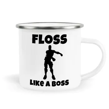 Fortnite Floss Like a Boss, Κούπα Μεταλλική εμαγιέ λευκη 360ml