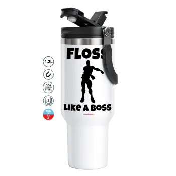 Fortnite Floss Like a Boss, Mega Tumbler με καπάκι, διπλού τοιχώματος (θερμό) 1,2L