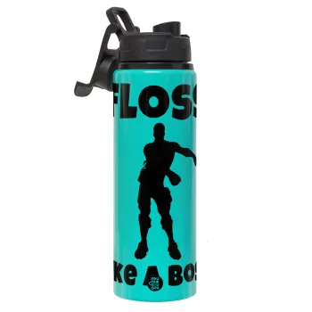 Fortnite Floss Like a Boss, Μεταλλικό παγούρι νερού με καπάκι ασφαλείας, αλουμινίου 850ml