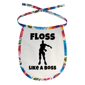 Fortnite Floss Like a Boss, Σαλιάρα μωρού αλέκιαστη με κορδόνι Χρωματιστή