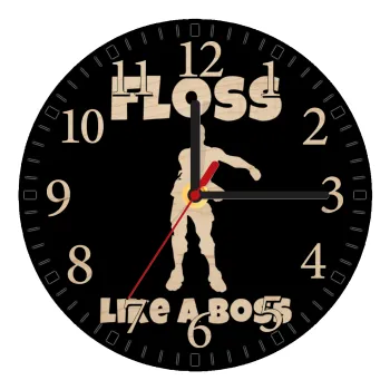 Fortnite Floss Like a Boss, Ρολόι τοίχου ξύλινο plywood (20cm)