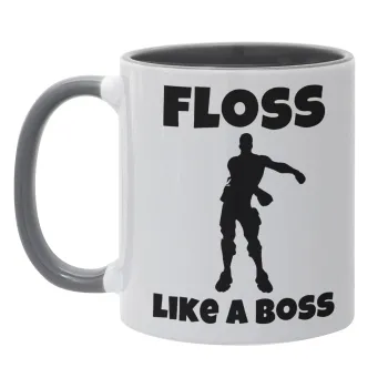 Fortnite Floss Like a Boss, Κούπα χρωματιστή γκρι, κεραμική, 330ml