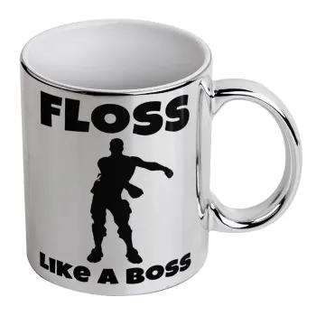 Fortnite Floss Like a Boss, Mug ceramic, silver mirror, 330ml