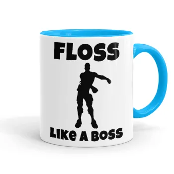 Fortnite Floss Like a Boss, Κούπα χρωματιστή γαλάζια, κεραμική, 330ml