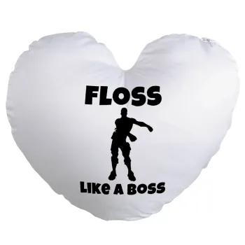 Fortnite Floss Like a Boss, Μαξιλάρι καναπέ καρδιά 40x40cm περιέχεται το  γέμισμα