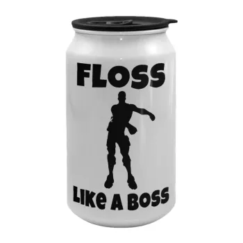 Fortnite Floss Like a Boss, Κούπα ταξιδιού μεταλλική με καπάκι (tin-can) 500ml
