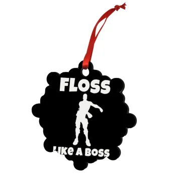 Fortnite Floss Like a Boss, Στολίδι Χριστουγεννιάτικο στολίδι snowflake ξύλινο 7.5cm