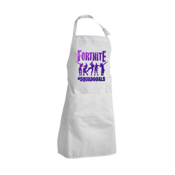 Fortnite #squadgoals, Adult Chef Apron (with sliders and 2 pockets)
