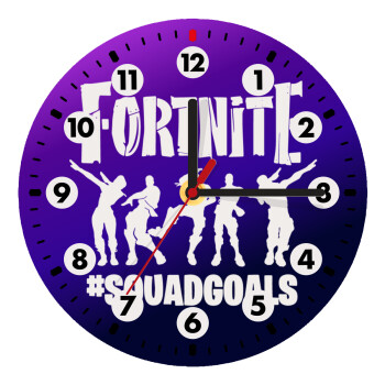 Fortnite #squadgoals, Wooden wall clock (20cm)