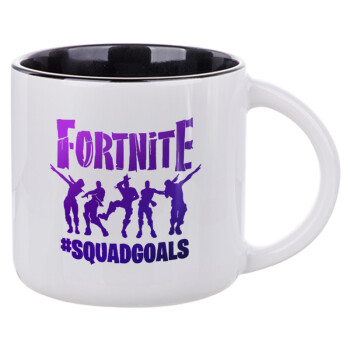 Fortnite #squadgoals, Κούπα κεραμική 400ml Λευκή/Μαύρη