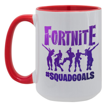 Fortnite #squadgoals, Κούπα Mega 15oz, κεραμική Κόκκινη, 450ml