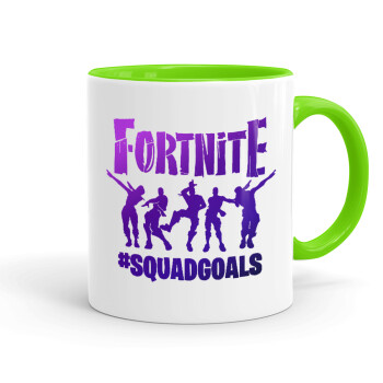 Fortnite #squadgoals, Mug colored light green, ceramic, 330ml