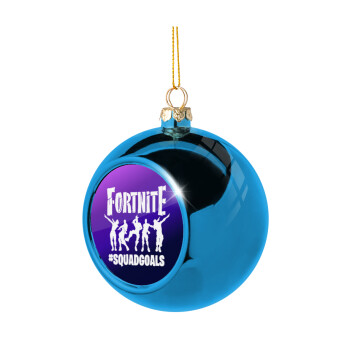 Fortnite #squadgoals, Χριστουγεννιάτικη μπάλα δένδρου Μπλε 8cm