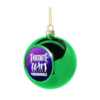 Fortnite #squadgoals, Χριστουγεννιάτικη μπάλα δένδρου Πράσινη 8cm