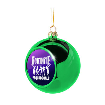 Fortnite #squadgoals, Green Christmas tree ornament ball 8cm